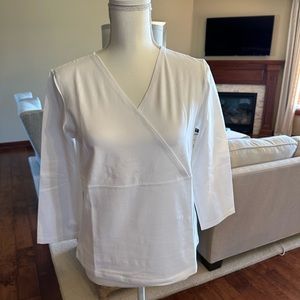 J Jill, white shirt, never worn, 3/4th sleeves